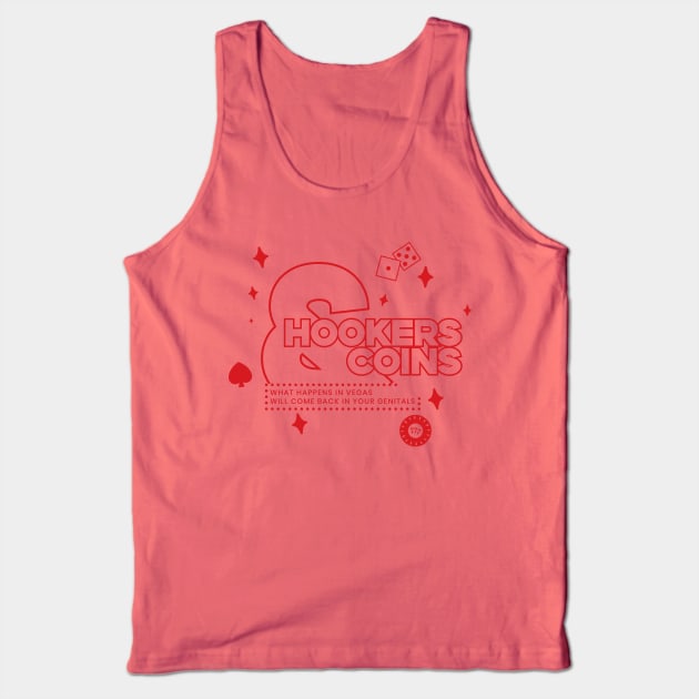 Hookers and Coins 2 - red Tank Top by this.space